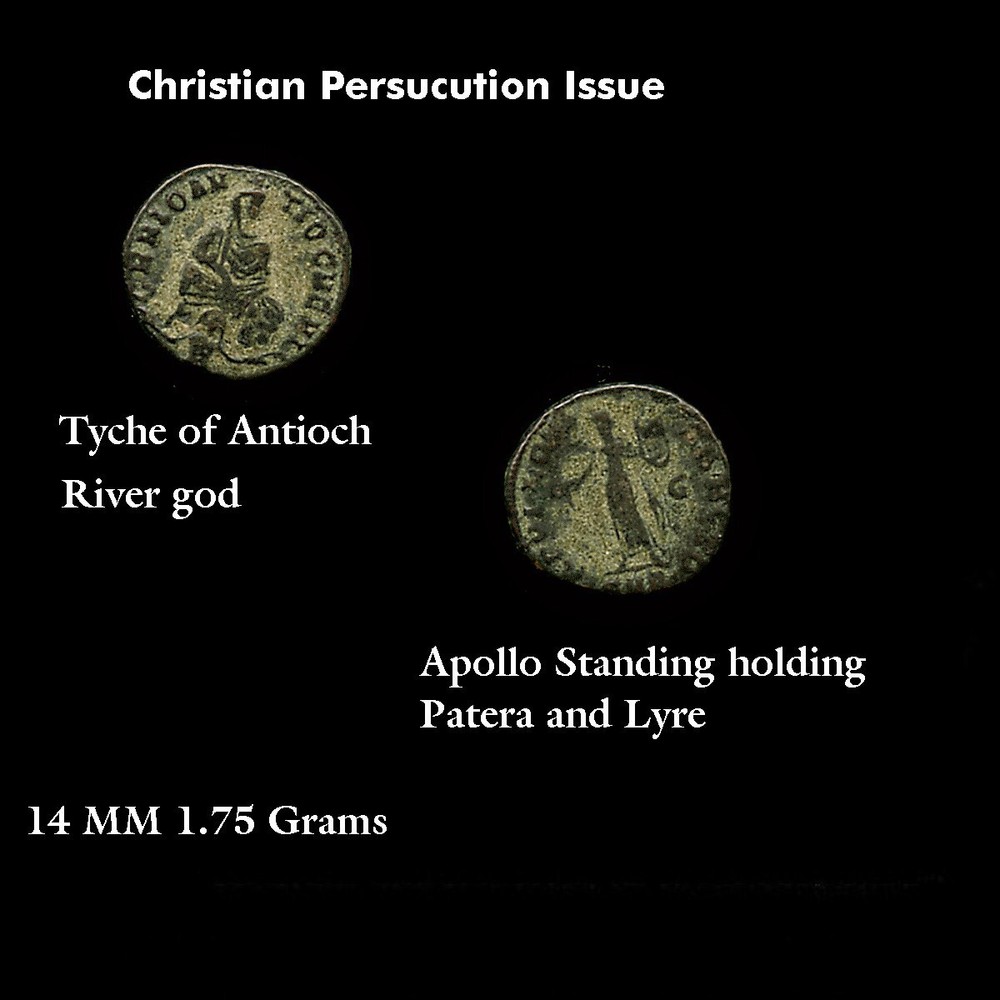 Christian ‘Persecution’ issue. Time of Maximinus II. Pagan Issue 312 AD. Coin