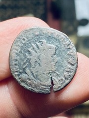 Diocletian AE Antoninianus Lyon AD 286-294, PAX,ODD, ISSUED UNDER CARAUSIUS? G+