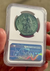 Galba (AD 68-68) Roma Sestertius – NGC XF 4/3 Fine Style !