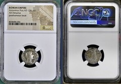 Roman Silver Denarius Emperor Antoninus Pius 138-161AD NGC Ancient Genuine Coin