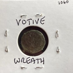 Ancient Roman Coin 347-348 AD Emperor Constantius II Wreath Votive Genuine