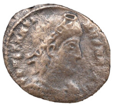 CONSTANTIUS II ROMAN FOLLIS COIN – XF CONDITION – AE 17mm 2.8 GRAMS