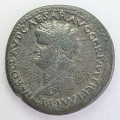 Roman Empire AE Sestertius of Nero Twin Janus Reverse AD:54