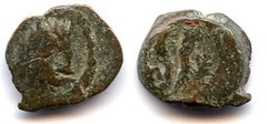 Barbarous imitation of AE13 of Aretas IV (ca.9 BC- 40 AD), Nabatea. Dated type (