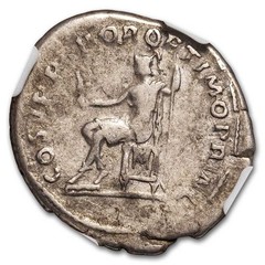 Roman AR Silver Denarius Emperor Trajan (98-117 AD) Ch Fine NGC