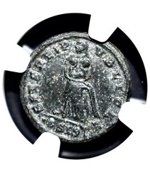 FAUSTA, AD 324-326, AE 3, BI NUMMUS, SISCIA, NGC—542—-