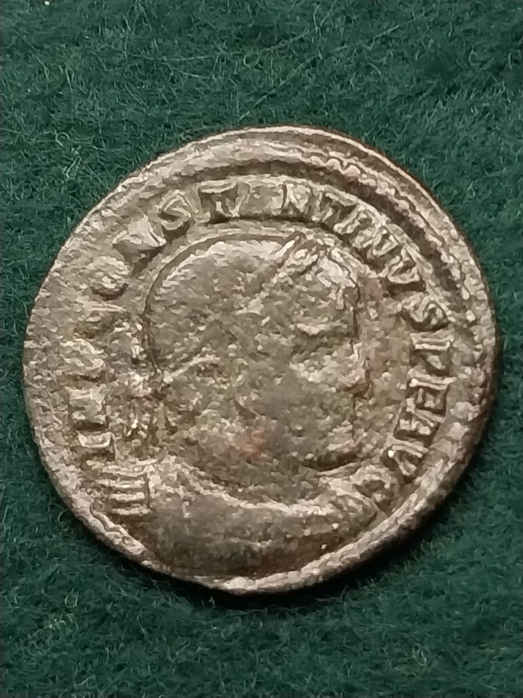 Nice Ancient Roman Bronze Coin — Constantine I , Portrait & SOL, 21mm, 2.9gr