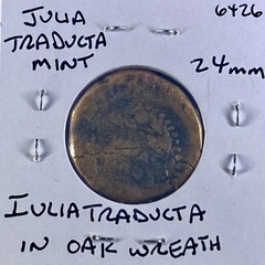 Emperor Augustus 14BC-10BC Ancient Roman Province Julia Traducta Coin Octavian