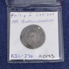 Ancient Roman Silver Antoninianus Coin Emperor Philip I (244-249 AD)