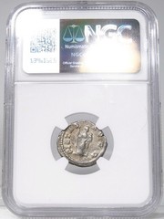 PLAUTILLA Empress m. Caracalla PIETAS, Child. NGC Certified Silver Denarius Coin