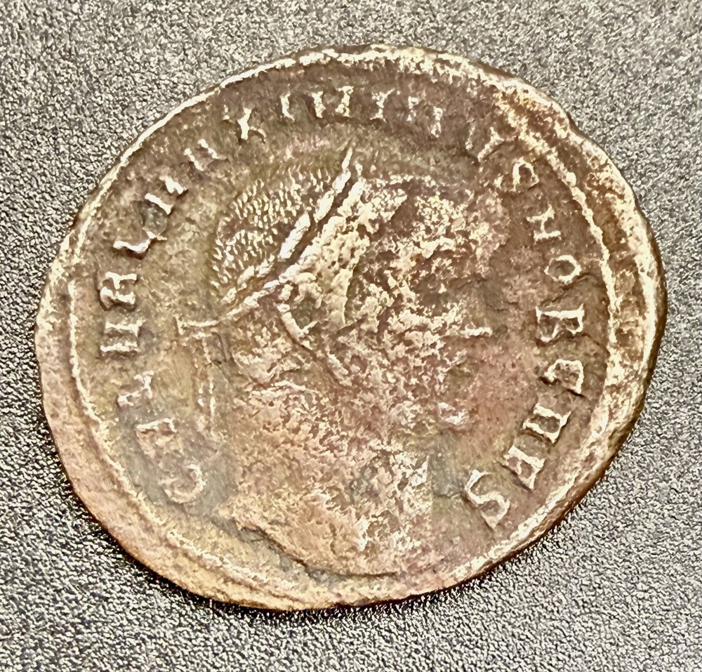 ROMAN EMPIRE: MAXIMINUS II, AE FOLLIS (310-313 AD), ALEXANDRIA, “GENIO CAESARIS”