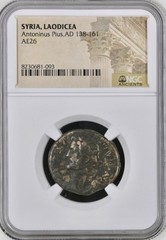 Antoninus Pius and Tyche Ancient Roman Coin 138AD-161AD NGC Genuine Authentic