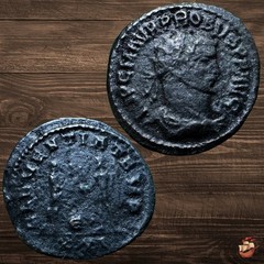 LATE Roman Antoninianus — Probus coin (276-282) CLEMENTIA TEMP #t210