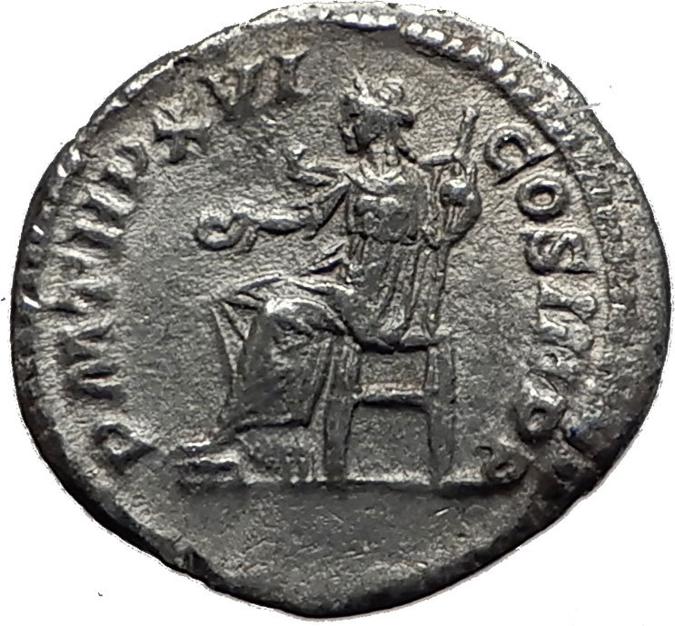 SEPTIMIUS SEVERUS 208AD Authentic Ancient Silver Roman Coin Concordia i59009