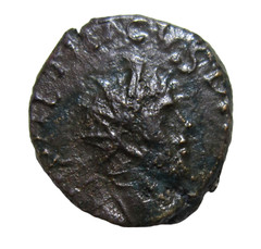 GALLIC EMPERORS. TETRICUS I, 270-273 AD. AE ANTONINIANUS, PAX REVERSE.
