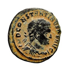 Constantine I, 307/310-337. Follis (Bronze, 18 mm, 3.04 g, 12 h), Rome RP R F X