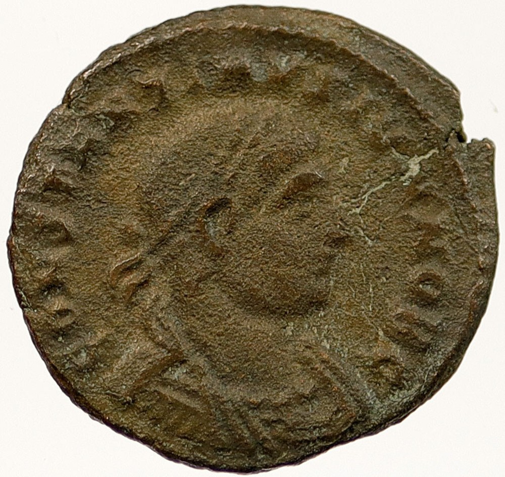 CONSTANTINE II Junior 327AD Ancient Roman Coin MILITARY CAMP GATE i121468