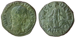 Traianus Decius Sestertius, Roman provincial bronze coin PMSC OLVIM – AD 249–250