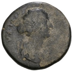 Roman Bronze Sestertius – Rome 147-175 – FAUSTINA II
