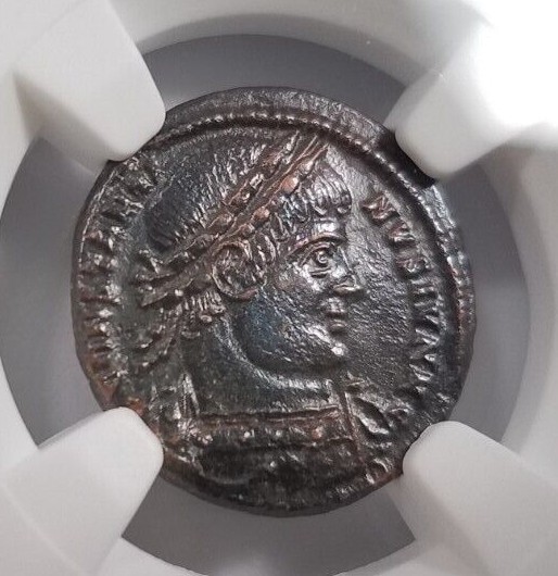 Constantine II Roman Empire BI Nummus AE3/4 NGC XF Ancient Epfig Hoard Pedigree