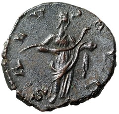 Victorinus Antoninianus “Salus Feeding Snake” About Extremely Fine