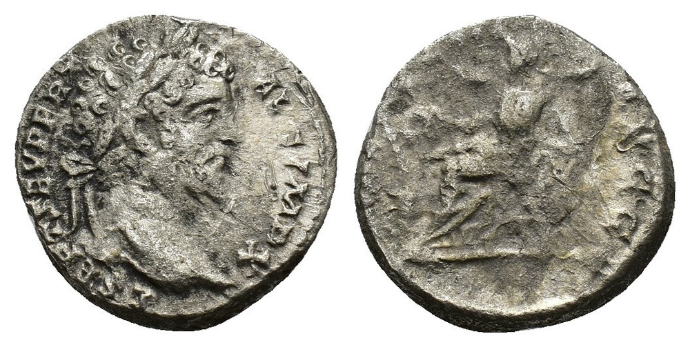 Roman Silver Denarius – Rome 197-198 AD – Septimius Severus