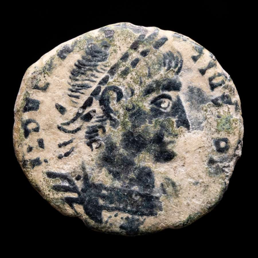 *Lucernae* Delmatius Follis GLORIA EXERCITVS / R✩S (7426) Rome 335-337 A.D.