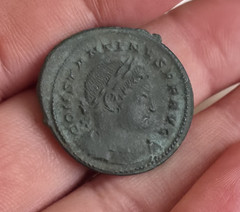 Constantine I (The Great) minted AD 310-313; AE Follis, Sol standing RIC VI 866a