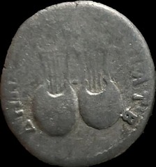 TRAJAN 98AD Rare Silver Drachm of Lycia 2 Lyres Owl. Roman Imperial 3.43 gr