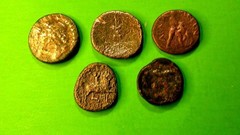 My 5 best ancient greek coins all bronze Zeus Philip II Artemis and more