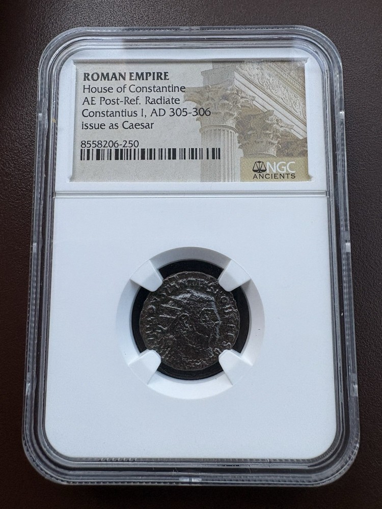 NGC Radiate of Constantius I AD305-306 Roman