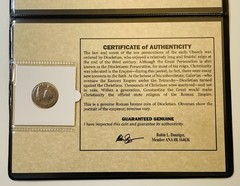 Roman Coin of Diocletian Christian Great Persecution Folder Album COA ANA