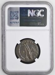 Roman Empire Maximian AD 286-310 Bi Nummus Antioch NGC Ch VF (flan flaw)