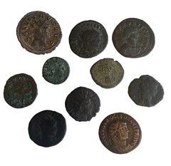 Beautiful Lot Of 10 Ancient Roman AE Radiate Antoninii