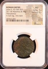 Roman Empire “Julian II, the Apostate” BI Maiorina (360-363 AD) – NGC AU! Rare!
