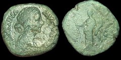 Roman Empire. Faustina Minor, wife of Marcus Aurelius. Sestertius 20 G