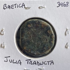 Emperor Octavian Augustus 14BC-10BC Ancient Roman Province Julia Traducta Coin