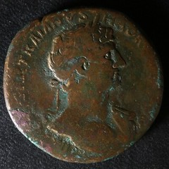 Hadrian Sestertius 119-120 Platform Rome RIC 568 Sesterce Hadrien