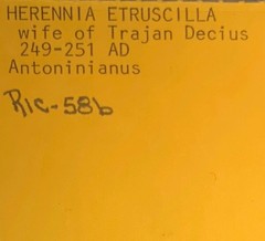 ⚠️Rome HERENNIA ETRUSCILLA 249-251 AD, AR Antoninianus, RIC 58b, Extra Fine +⚠️