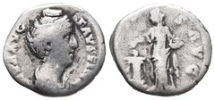 Roman Silver Denarius – Rome 141-146 AD – Diva Faustina Senior – Pietas