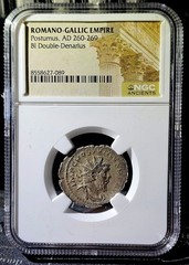 Romano Gallic Empire Postumus Ad 260-269 Bi Double Denarius NGC