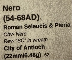 Emperor Nero! (54-68AD) Roman Antioch