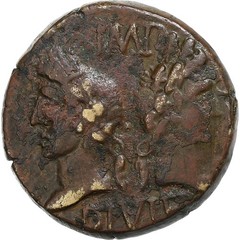 [#1511251] Augustus, As, 9-3 BC, Nemausus, Bronze, AU, RIC:158