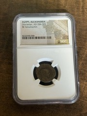 Diocletian, AD 284-305 EGYPT, ALEXANDRIA BI Tetradrachm NGC Authentic Ancient