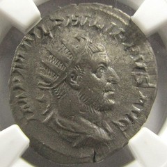 Philip I, 244-249 AD, NGC Ch XF, 5/5 Strike, 4/5 Surfaces, Antoninianus Silver