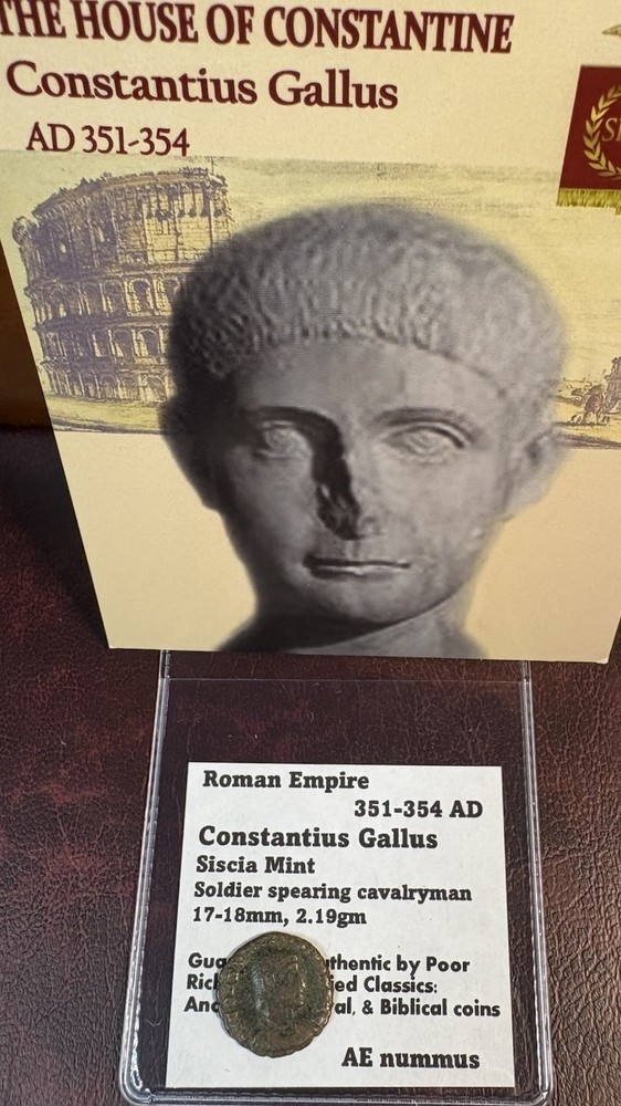 Roman Christian Caesar Constantius Gallus 351-354 Executed/Constantius II CB104