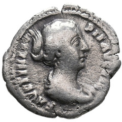 Roman Silver Denarius – Rome 147-175 AD – Faustina Junior – Concordia