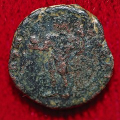 Ancient Roman Empire Coin CONSTANTIUS II Emperor In Military Dress Holding Globe