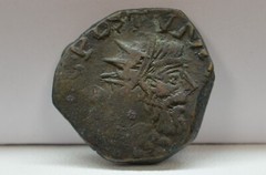 Roman-Gallic Postumus 260-269 AD Barbarian Imitation of a Dupondius #KTM10103