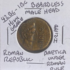 Roman Provincial Coin Baetica Irippo 42BC-1BC Augustus Female Seated Nice Detail